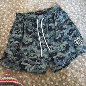 Digital Camo Athletic Men's Shorts
